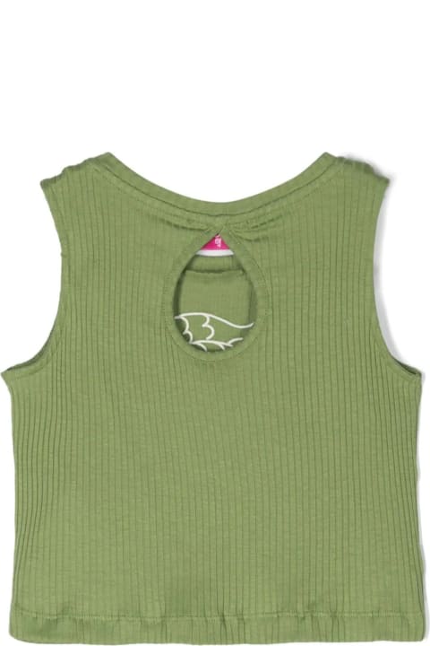 Fashion for Kids Pucci Green Ribbed Tank Top With Fish Motif