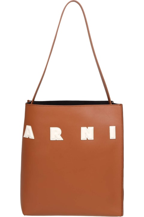 Marni for Women Marni Museo Hobo Bag In Tan Color Leather