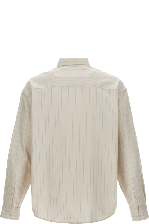 Clothing for Men Ami Alexandre Mattiussi Logo Embroidery Striped Shirt