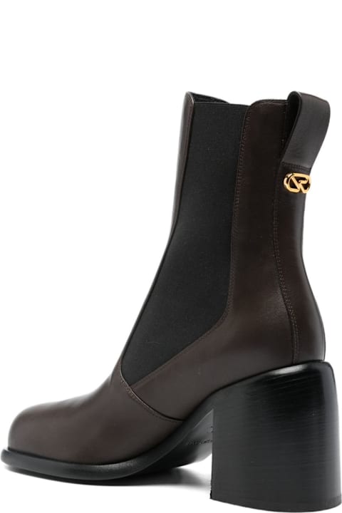 Sergio Rossi Men Sergio Rossi Leather Heel Boots