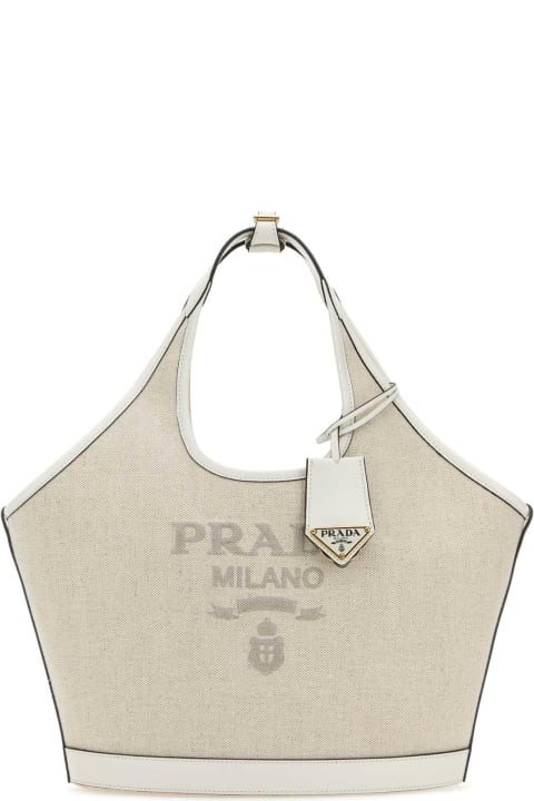 Fashion for Women Prada Sand Canvas Handbag