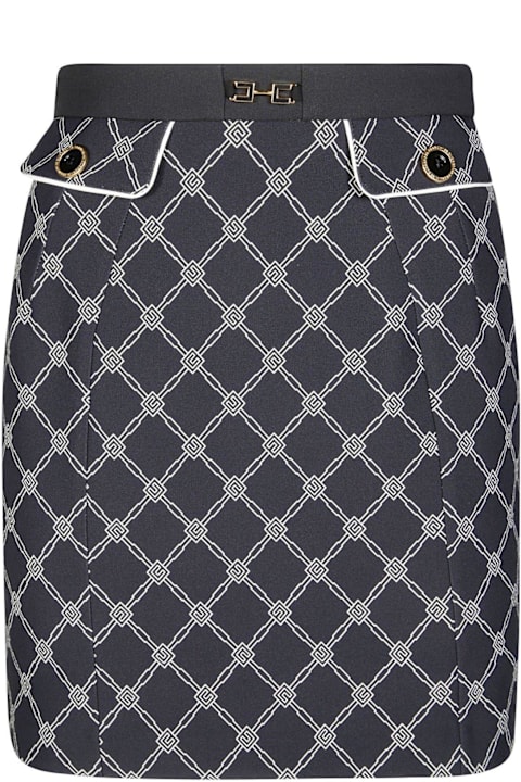 Homeware Elisabetta Franchi All-over Printed Mini Skirt