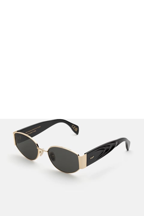 RETROSUPERFUTURE Eyewear for Women RETROSUPERFUTURE Retrosuperfuture X Black Black Gold Sunglasses