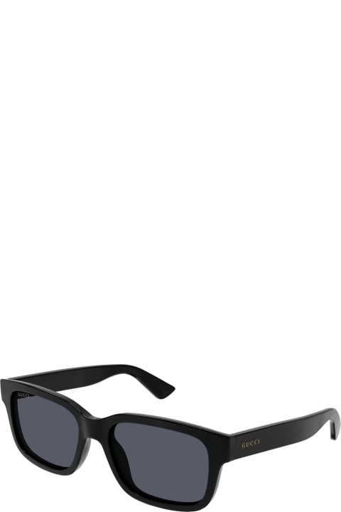 Accessories for Men Gucci Eyewear Gg1583s Linea Lettering 001 Black Grey Sunglasses
