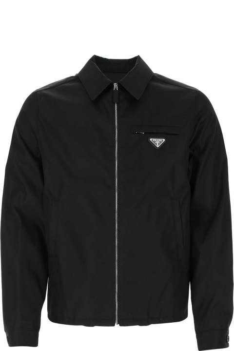 Coats & Jackets for Men Prada Black Nylon Jacket