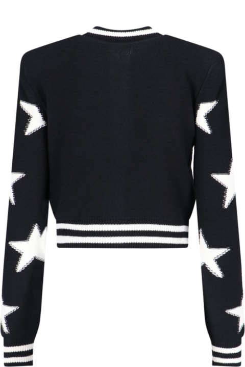 Balmain Sweaters for Women Balmain Buttonned Knit Stars Cardigan