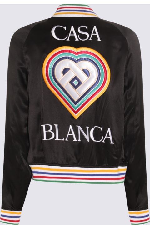 Casablanca Coats & Jackets for Women Casablanca Black And Multicolour Silk Souvenir Casual Jacket