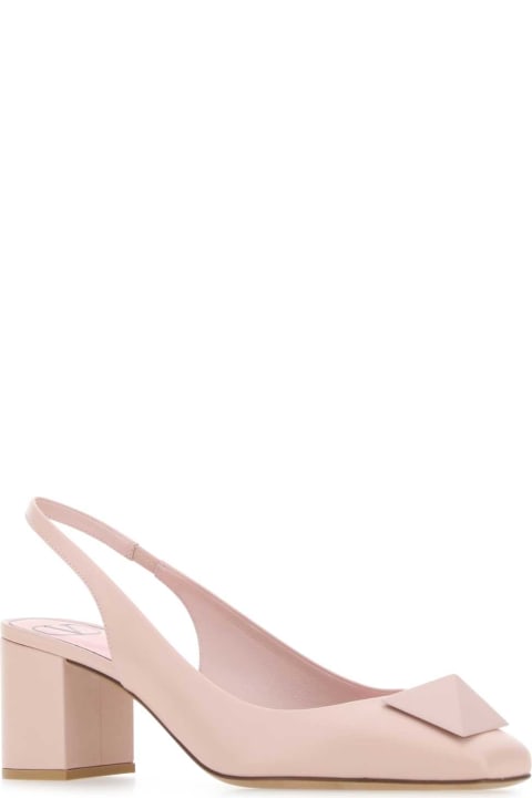 Valentino Garavani High-Heeled Shoes for Women Valentino Garavani Pastel Pink Leather One Stud Pumps