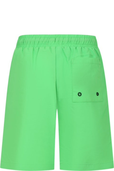 Marc Jacobs Swimwear for Boys Marc Jacobs Green Boxer Shorts For Boy With Logo