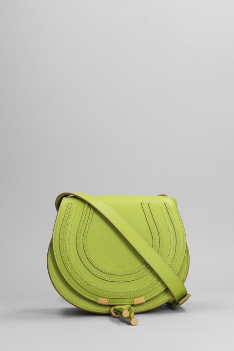 Marcie Shoulder Bag In Green Leather