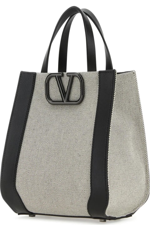 Valentino Garavani Bags for Women Valentino Garavani Two-tone Canvas And Leather Vlogo Handbag