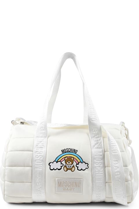 Moschino for Baby Girls Moschino Ivory Changing Bag For Babykids With Teddy Bear