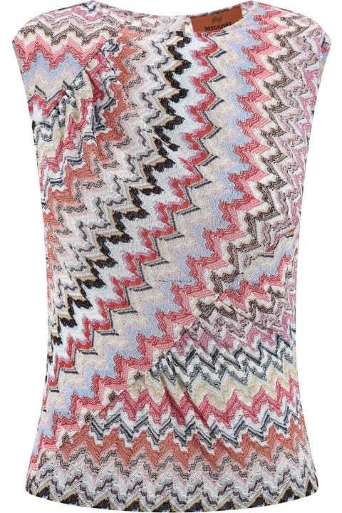 Missoni Topwear for Women Missoni Zigzag Pattern Knitted Sleeveless Top