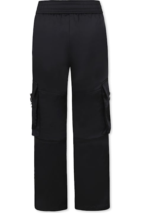 Givenchy Bottoms for Girls Givenchy Black Trousers For Girl With Logo