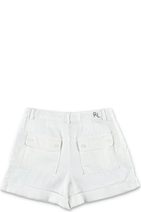 Bottoms for Girls Polo Ralph Lauren Pleated Linen Shorts