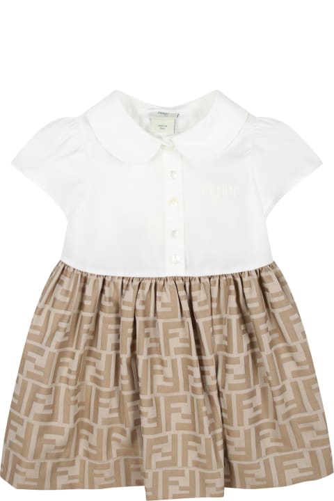 Fashion for Baby Boys Fendi Multicolor Dress For Baby Girl With Iconic Ff
