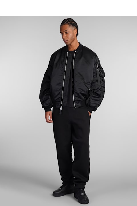 Alpha Industries معاطف وجواكت لـ القسم الرجالي Alpha Industries Ma-1 Uv Bomber In Black Nylon