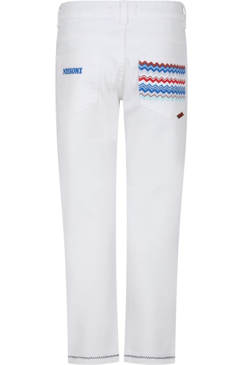 ボーイズ ボトムス Missoni White Jeans For Girl
