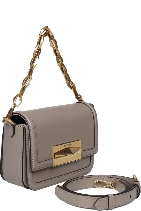 Jimmy Choo for Women Jimmy Choo Diamond Crossbody Bag In Taupe Color Leather
