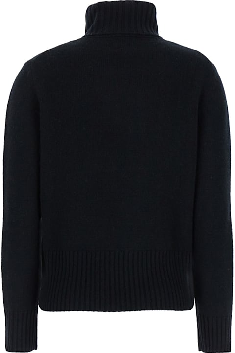 Allude for Men Allude Black High Neck Sweater In Wool And Cashmere Woman