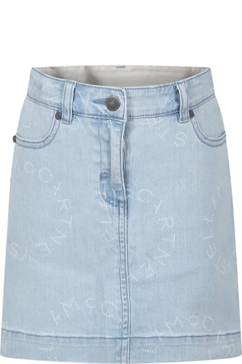 Fashion for Kids Stella McCartney Denim Skirt For Girl With Logo