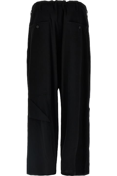 Yohji Yamamoto Pants for Men Yohji Yamamoto 'ta Tuxedo Cut-out Detail' Pants