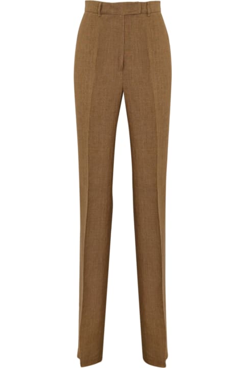 Pants & Shorts for Women Max Mara Studio 'alcano' Linen Trousers