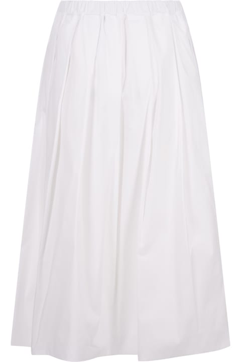 Fabiana Filippi Skirts for Women Fabiana Filippi White Poplin Midi Skirt