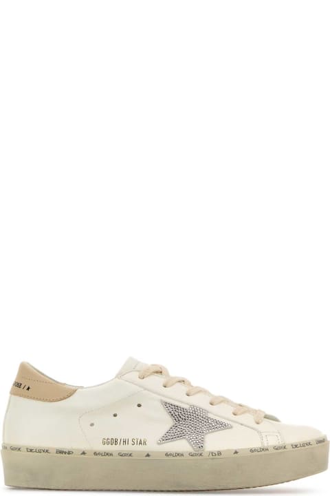 Golden Goose for Women Golden Goose White Leather Hi Star Sneakers