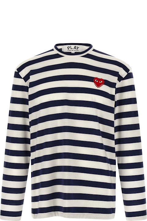 Comme des Garçons Play for Men Comme des Garçons Play Logo Patch Stripes T-shirt