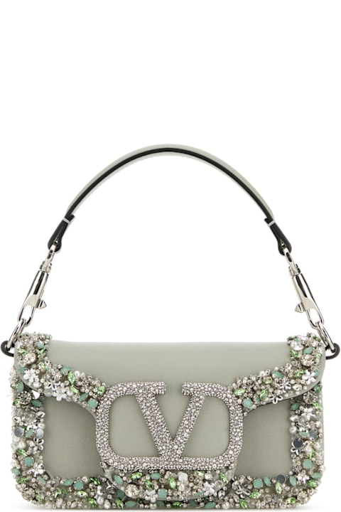 Valentino Garavani Totes for Women Valentino Garavani Embellished Leather Locã² Handbag