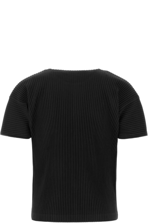 メンズ Homme Plissé Issey Miyakeのウェア Homme Plissé Issey Miyake Black Polyester T-shirt