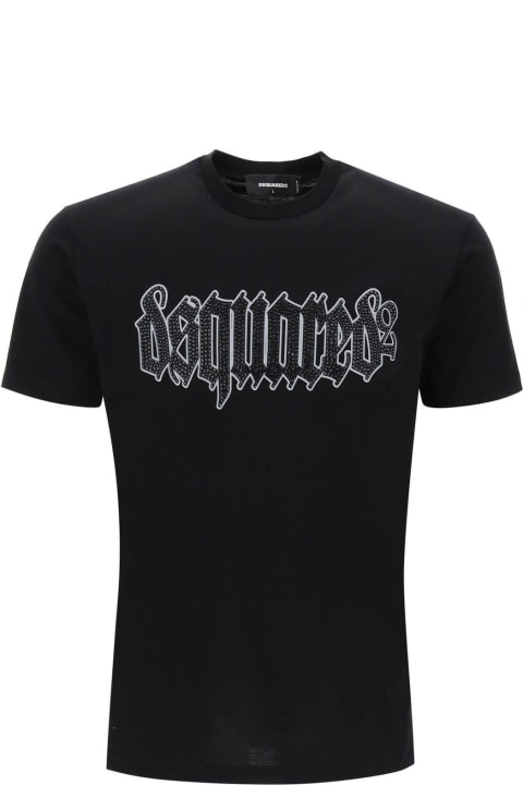 Dsquared2 Sale for Men Dsquared2 Embellished-logo Crewneck T-shirt