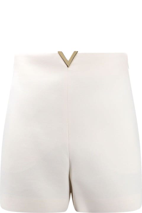 Crepe Couture Logo Plaque Shorts