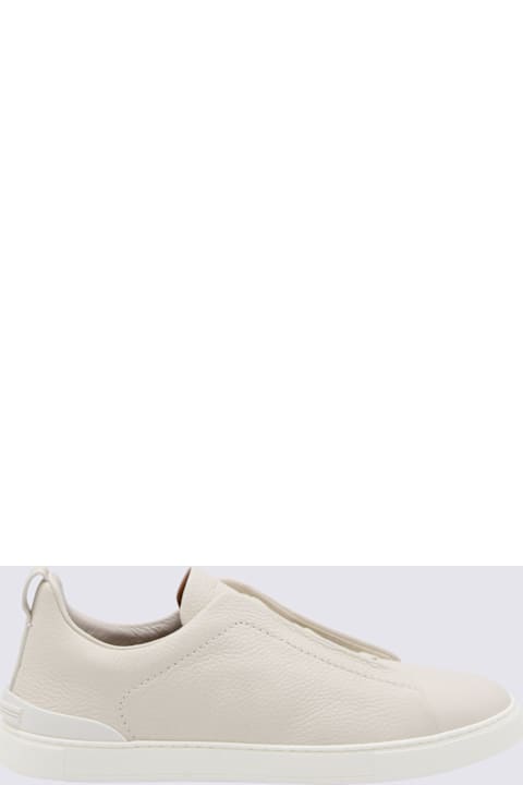 Zegna for Men Zegna White Leather Sneakers