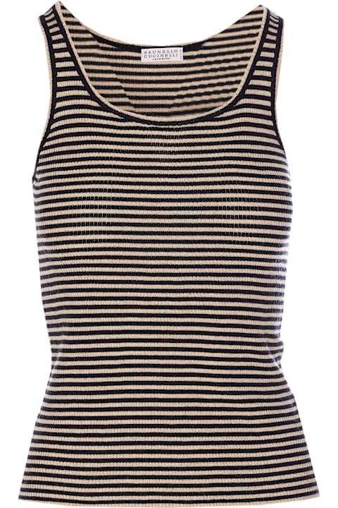 Topwear for Women Brunello Cucinelli Striped Tank Top