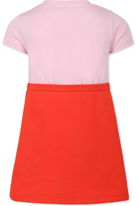 Versace فساتين لـ بنات Versace Multicolor Dress For Girl With Logo