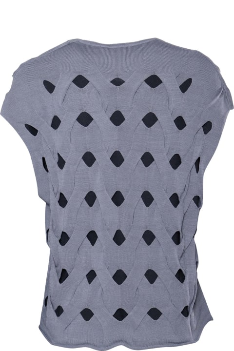 Kangra Coats & Jackets for Women Kangra Grey Woven-stitch Vest