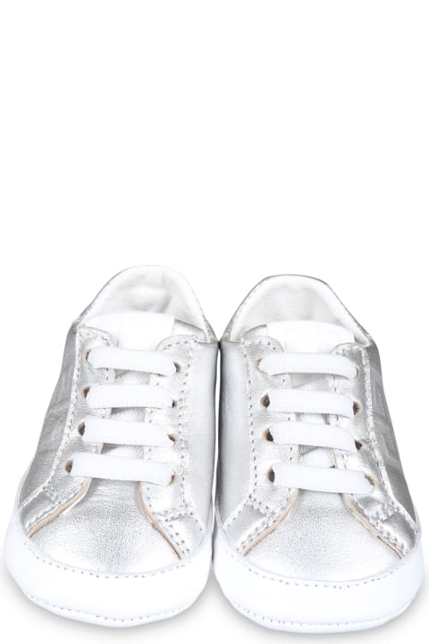 Shoes for Baby Boys Givenchy Silver Sneakers For Baby Girl With Iconic 4g Motif