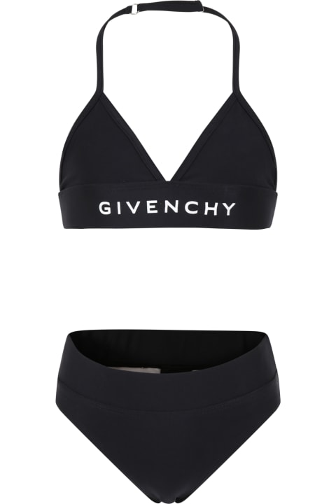 Black Bikini For Girl With Logo