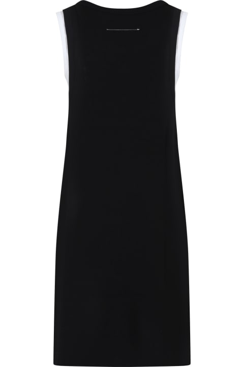 Dresses for Girls MM6 Maison Margiela Black Casual Dress For Girl