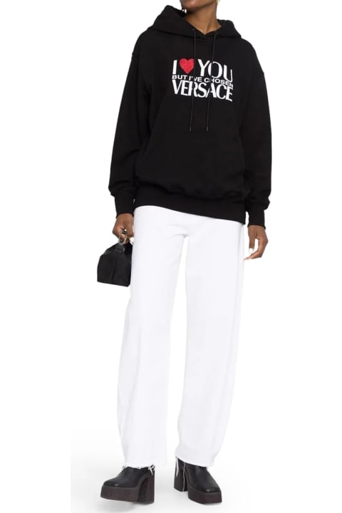 Fleeces & Tracksuits for Women Versace Cotton Logo Sweatshirt