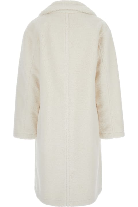 MICHAEL Michael Kors for Women MICHAEL Michael Kors White Coat With Classic Revers In Eco-shearling Woman