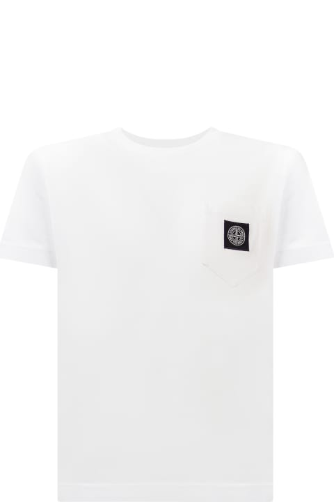Sale for Boys Stone Island T-shirt With Logo