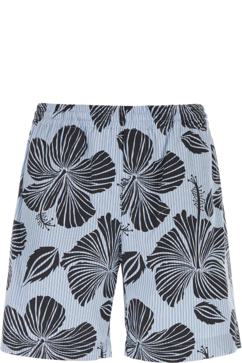 MSGM Pants for Women MSGM Embroidered Poplin Bermuda Shorts