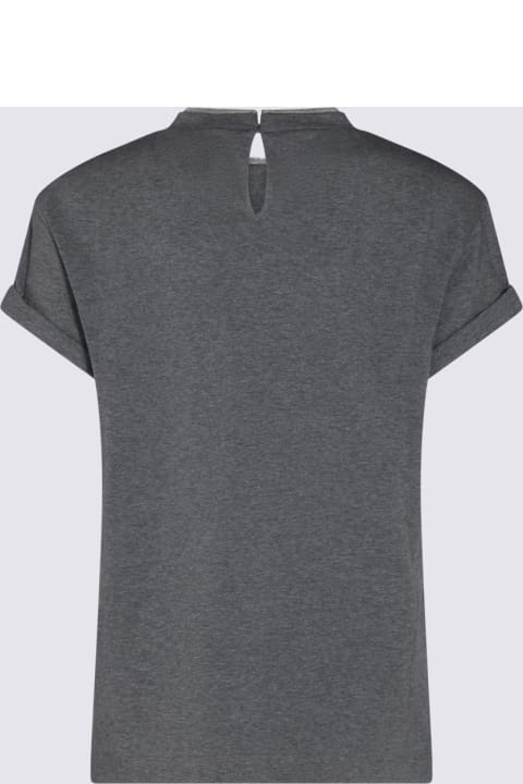 أدوات منزلية Brunello Cucinelli Dark Grey Cotton T-shirt