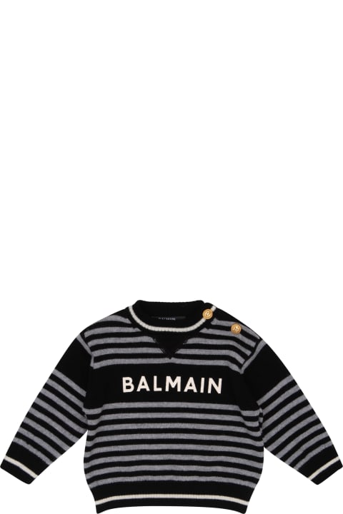 Topwear for Baby Girls Balmain Printed Sweater
