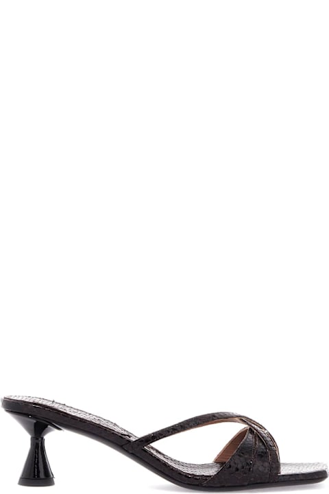 D'Accori Shoes for Women D'Accori Python-print Leather Lust Mules