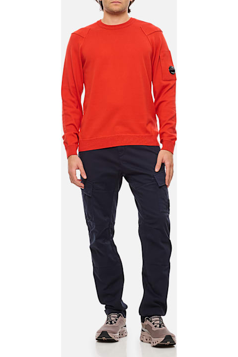 Sweaters for Men C.P. Company Sea Island Crewneck Lens Knit