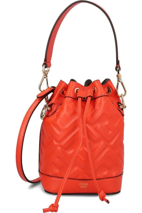Fendi Sale for Women Fendi Mon Tresor Ff Embossed Bucket Bag